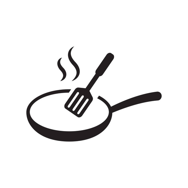 Frying pan vector icon isolated - Vector, Image