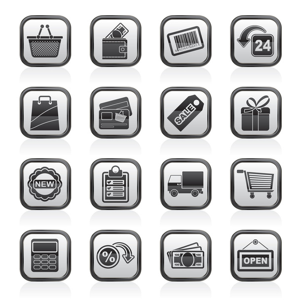 Shopping and retail icons - Vector, Image