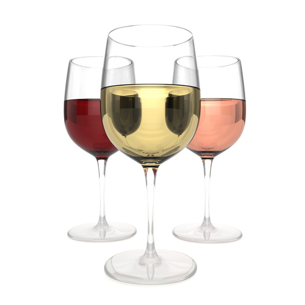 кольорові вина на білому тлі
 - Фото, зображення