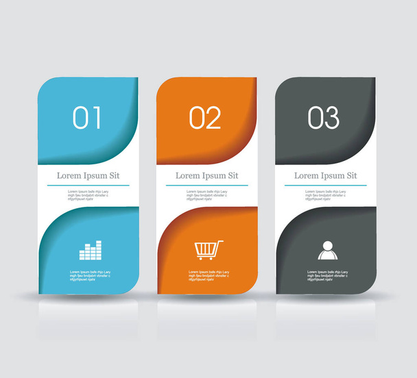 Number Option banners design, can be used for payment plans, onl - Vector, Image