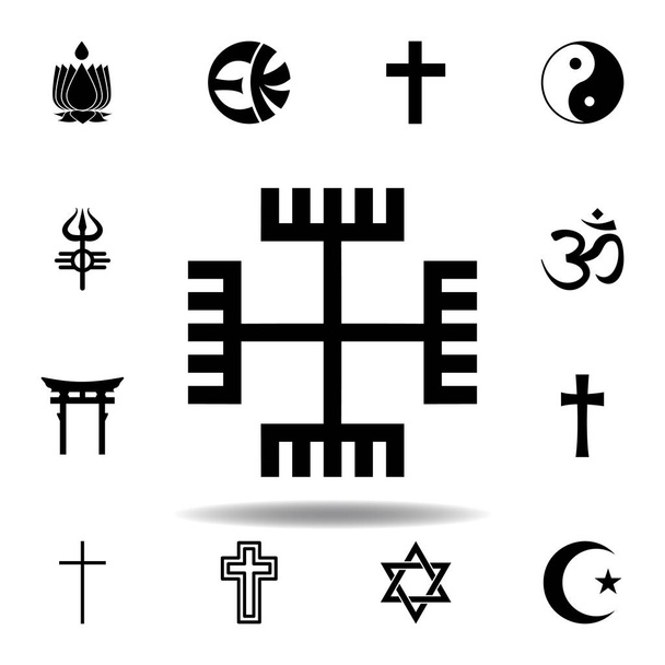 vallási szimbólum, Gnoszticizmus ikonra. Eleme a vallás szimbóluma illusztráció. Jelek és szimbólumok ikon lehet használni a weben, logó, mobil alkalmazás, UI, UX - Vektor, kép