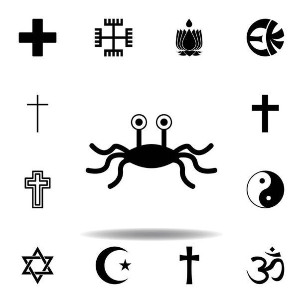 宗教のシンボル、ラスタファリアニズムのアイコン。宗教記号イラストの要素。看板やシンボルアイコンは、ウェブ、ロゴ、モバイルアプリ、Ui、Uxに使用することができます - ベクター画像
