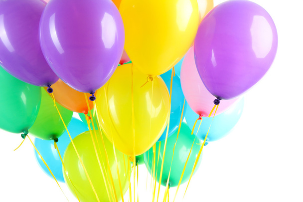 Colorful balloons isolated on white - Foto, immagini