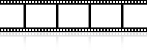 Bande de film avec un éclat isolé sur fond blanc - stock vec
 - Vecteur, image