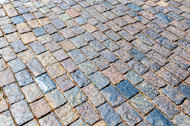 Background of cobblestones making from rough stone blocks - Photo, Image