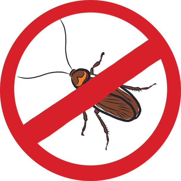 Detener signo de cucaracha
 - Vector, imagen