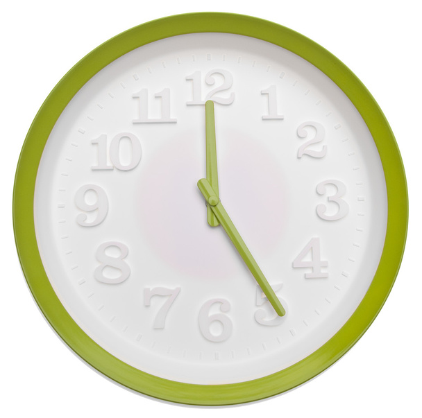 Modern Clock Green Time - Fotoğraf, Görsel
