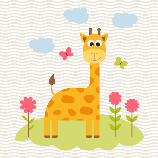 Vector greeting card on the topic of children. - ベクター画像