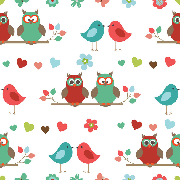 Vector seamless pattern on the theme of nature. - ベクター画像