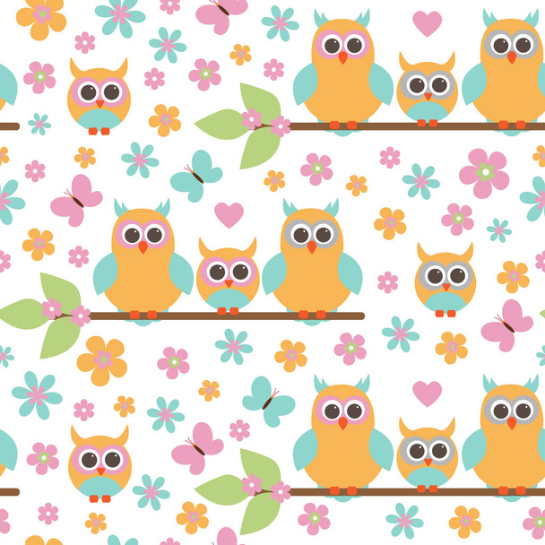 Vector seamless pattern on the theme of family. - Vector, imagen