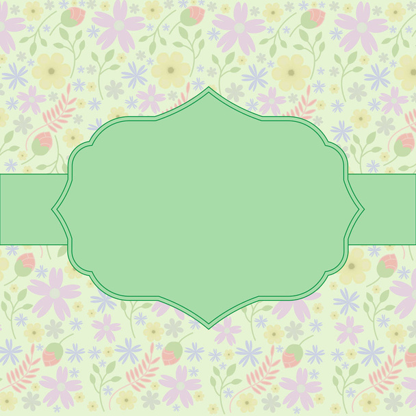 Vector frame, the card is made with flower design - Vektor, obrázek