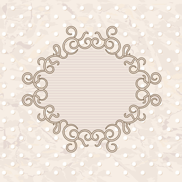 Ornate frame on the old paper background - Vettoriali, immagini