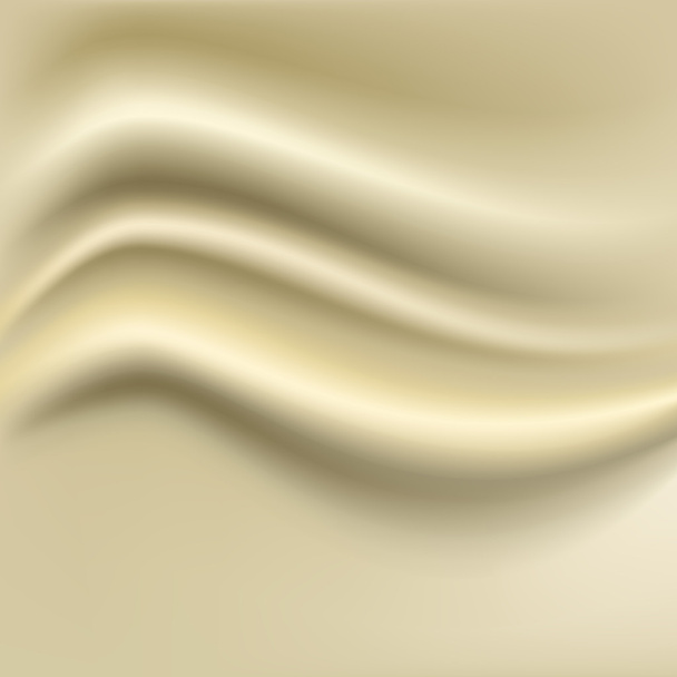 Beige silk fabric with pleats - Vector, Image