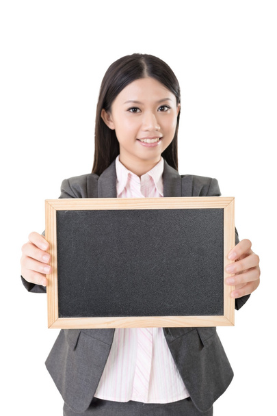asiatische Geschäftsfrau mit leerer Tafel - Foto, Bild