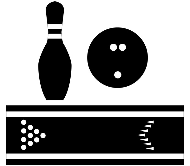 bowling siluety - Vektor, obrázek