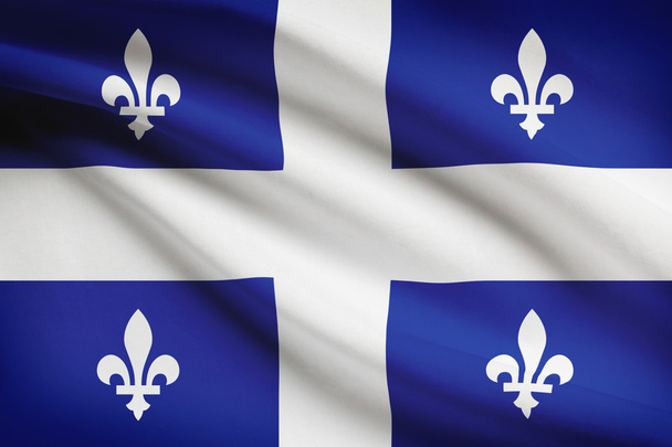 serie de banderas con volantes. Quebec. - Foto, Imagen
