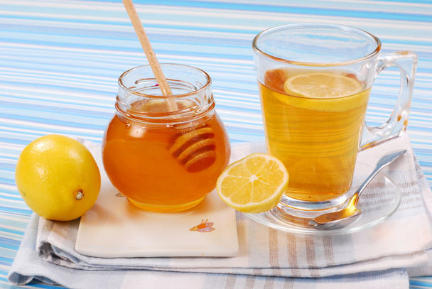 Tea with lemon and honey - Φωτογραφία, εικόνα