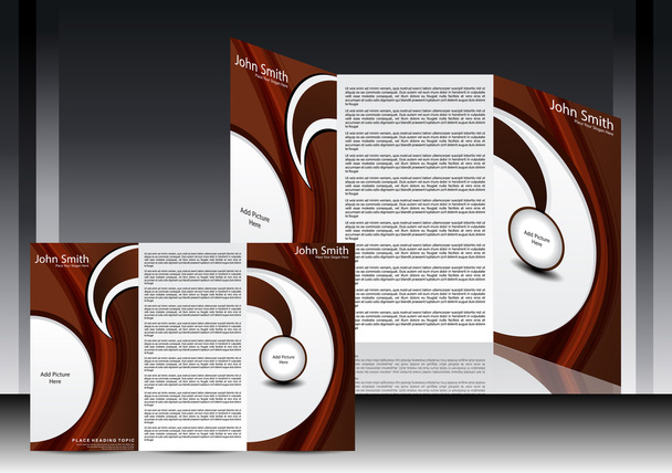 Tri Fold Brochure Design - Vetor, Imagem