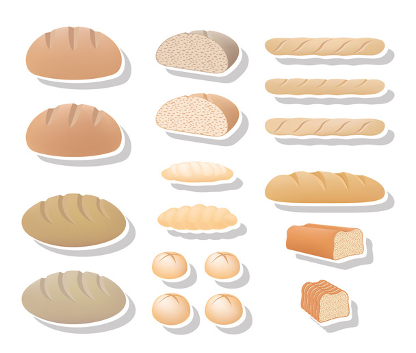 Bread collection - Vector, Image