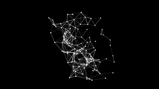 abstraktes Netzwerk mit bewegtem Hintergrund. - Filmmaterial, Video