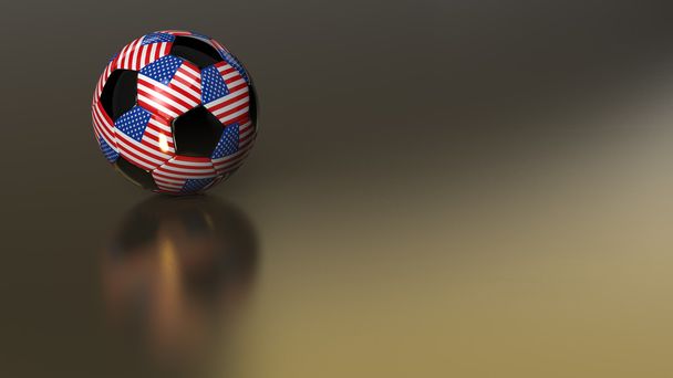 USA voetbal op gouden metaal - Foto, afbeelding