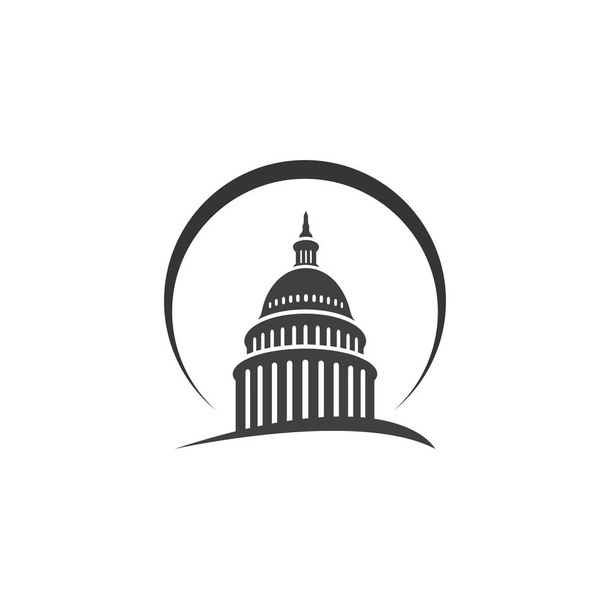 Premium creatieve Landmark Capitol gebouw logo vector design IC - Vector, afbeelding