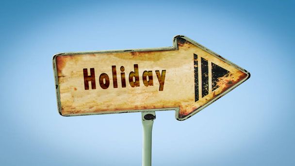 Street Sign to Holiday - Photo, Image
