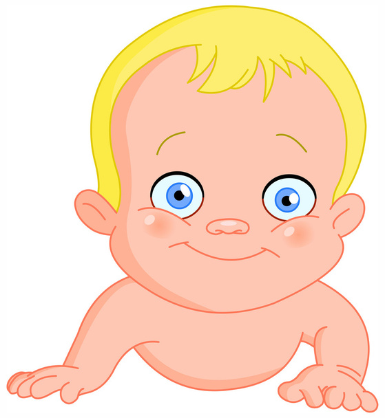 クロールの赤ちゃん - ベクター画像