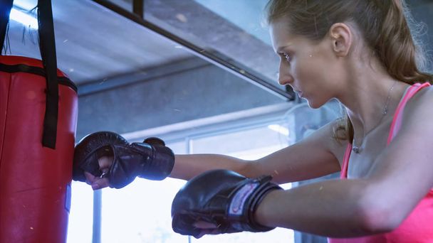 women boxing at gym - Fotó, kép