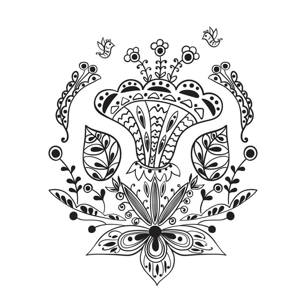 Illustration linéaire florale
 - Photo, image