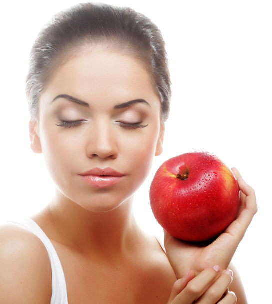 Attractive young woman with an apple - Foto, Imagem