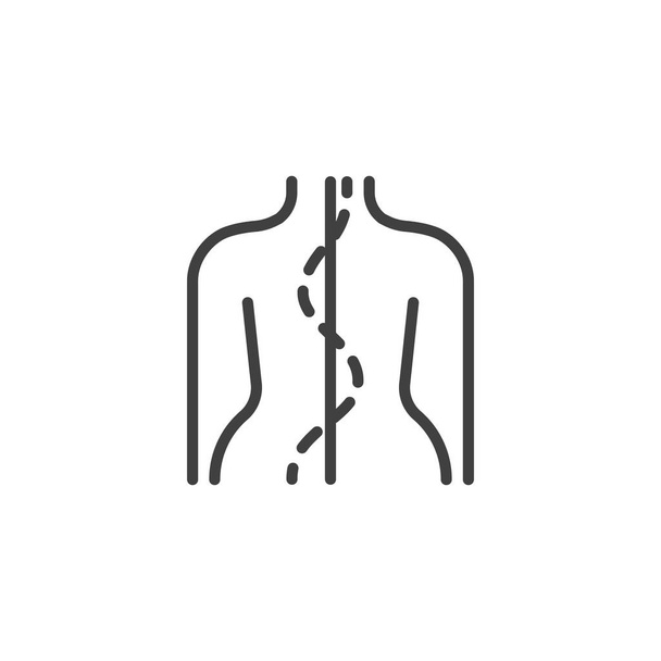 Human spine line icon - Вектор,изображение