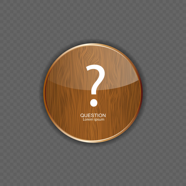 Question wood application icons vector illustration - Vector, Image