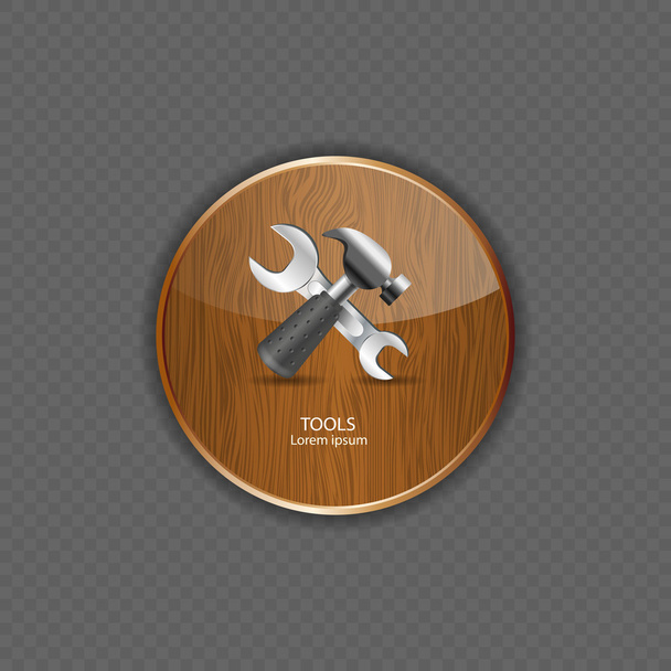 ikony nástroje dřevěné aplikací vektorové ilustrace - Vektor, obrázek