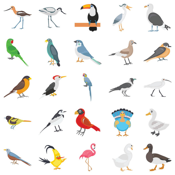 Pájaros ilustración Pack con matices de variación y maravilloso estilo también, Set perfecto para algún otro tipo de estructura. Capas. Completamente editable
. - Vector, Imagen