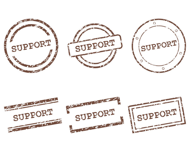 Support stamps - Vector, Image