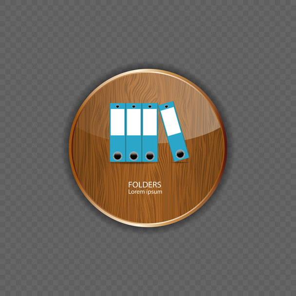 Folders wood application icons vector illustration - Vector, Image