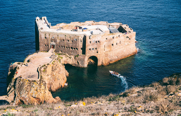Fort on Berlengas island, Atlantic ocean view, travel to Portuga - Photo, Image