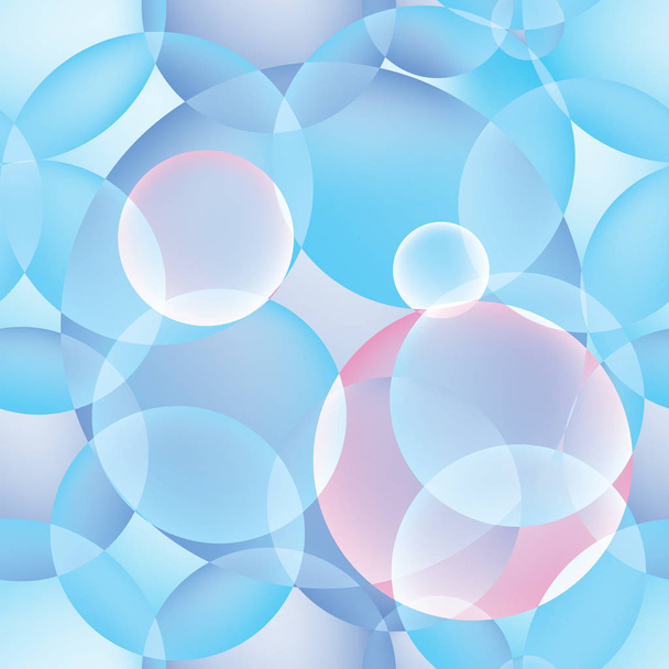 Прозрачный воздушный шар партии или пузыри на белом фоне
 - Вектор,изображение
