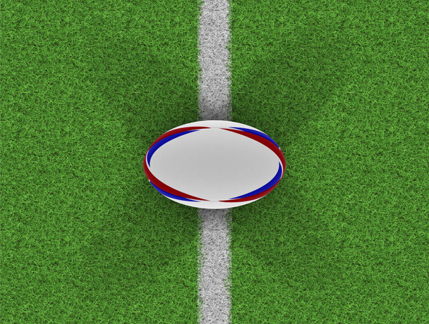Rugby míč na trávu - Fotografie, Obrázek