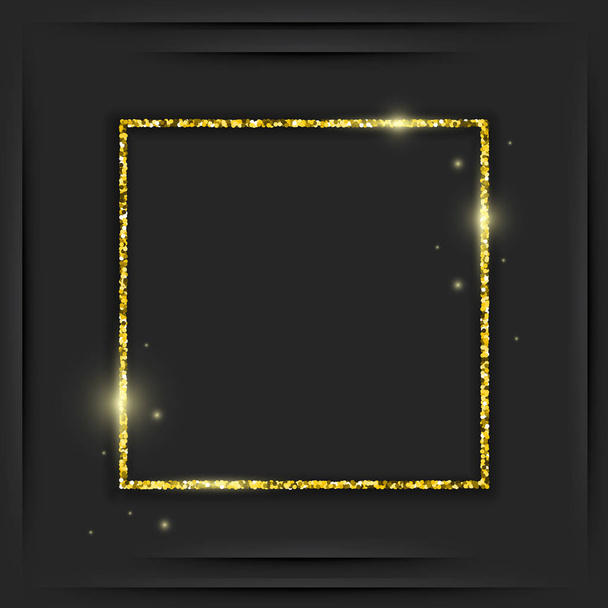 Золотий квадратний кадр або золота розкіш прямокутна межа - Вектор, зображення