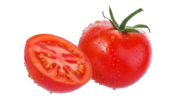 tomaat geïsoleerd op witte achtergrond - Foto, afbeelding