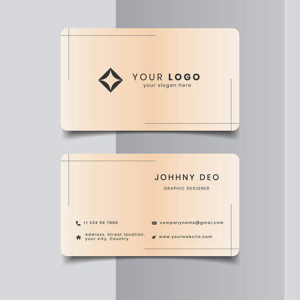 simple modern business card design. clean personal template - Vector, Image