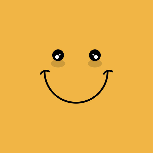 Happy face symbol vector illustration emoticon smile element yellow color - Vector, afbeelding