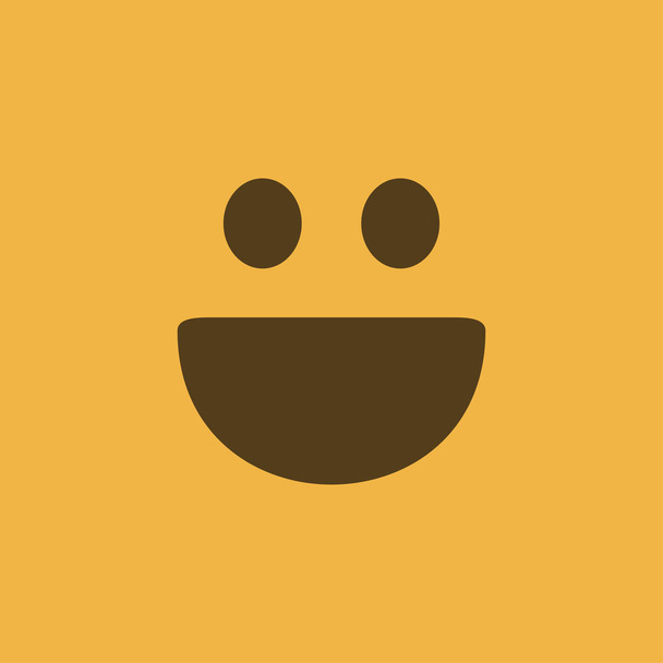Gelukkig gezicht vector illustratie pictogram glimlach element gele kleur - Vector, afbeelding