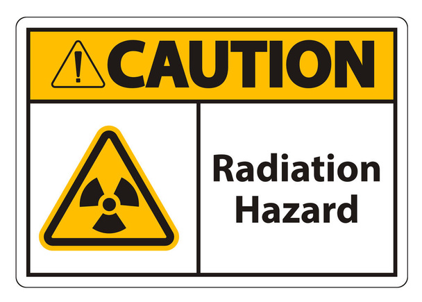 Beyaz Arkaplanda Radyasyon Tehlike Sembolü İşareti İzole Edildi, Vektör Resimleri  - Vektör, Görsel