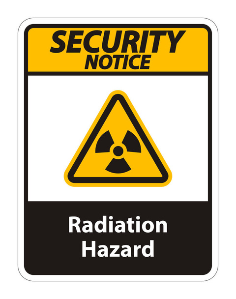 放射線ハザードシンボル白の背景に隔離された標識,ベクトルイラスト  - ベクター画像
