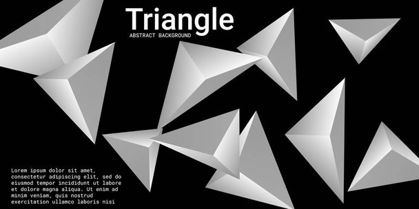Triangle arrière-plan. Composition abstraite des pyramides triangulaires. - Vecteur, image