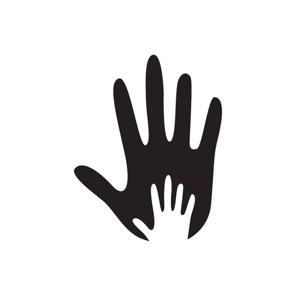 Пальмова рука шаблон графічного дизайну Вектор ізольовано
 - Вектор, зображення