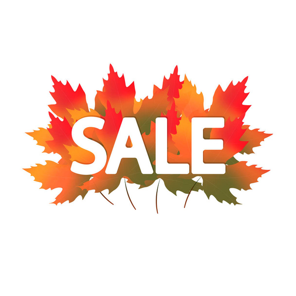 Autumn Sale, banner design template, discount tag, Fall offer, app icon, vector illustration - Vettoriali, immagini